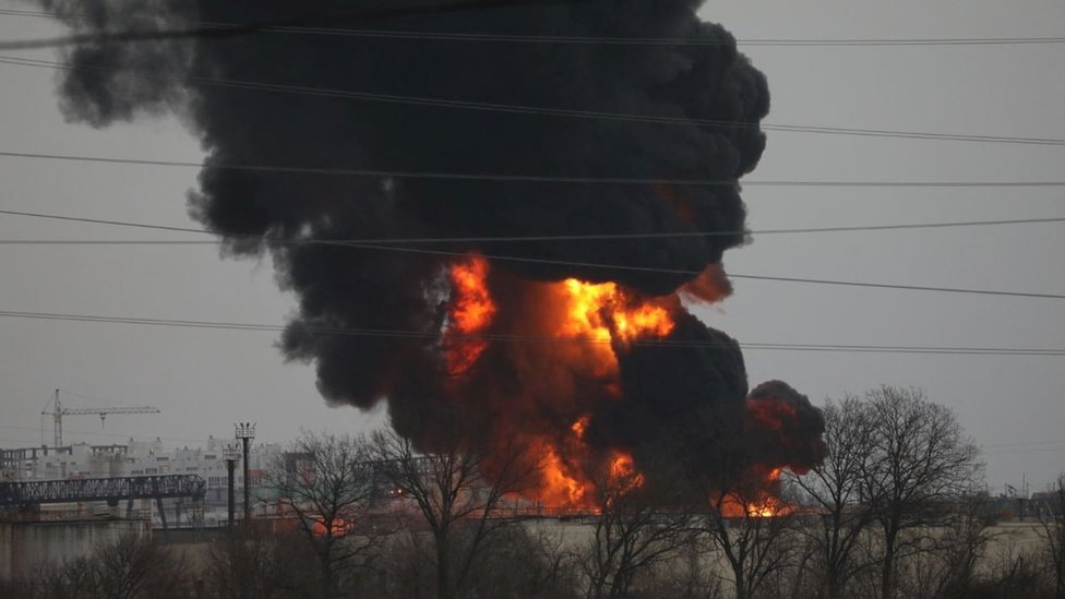 Explosion on a Belgorod base